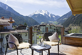 Terrasse im Hubers Boutiquehotel